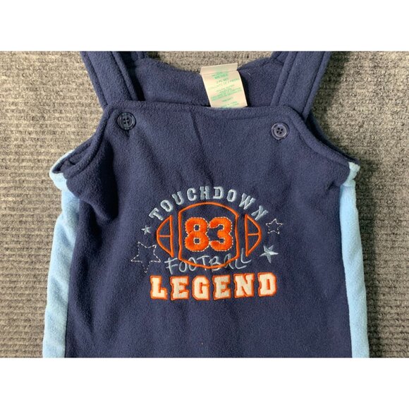 Okie Dokie Boys Infant Baby 3 6 months Fleece Bib Overall Sack Touchdown 83 Lege - Picture 3 of 6